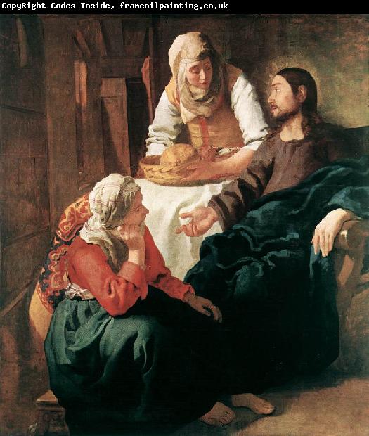 VERMEER VAN DELFT, Jan Christ in the House of Martha and Mary  r